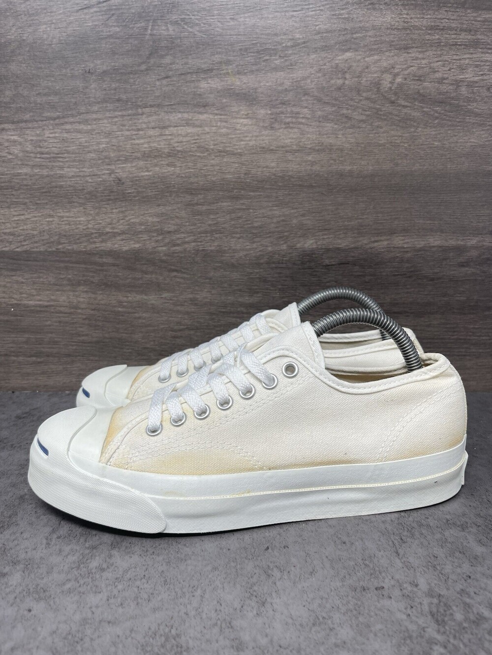 Converse Jack Purcell Signature Size 8 Mens 9.5 Womens White Canvas Sneakers